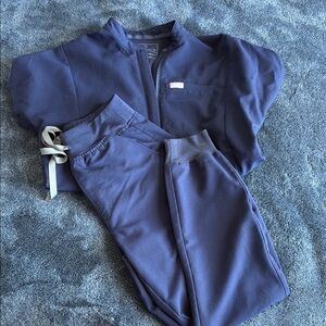 Figs Blue Track Pants with Durable Fabric